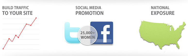 Potential Revenue Opportunities, Social Media Promotion to 25k+ women, National Exposure