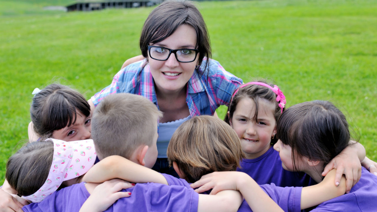 kids camp with adult