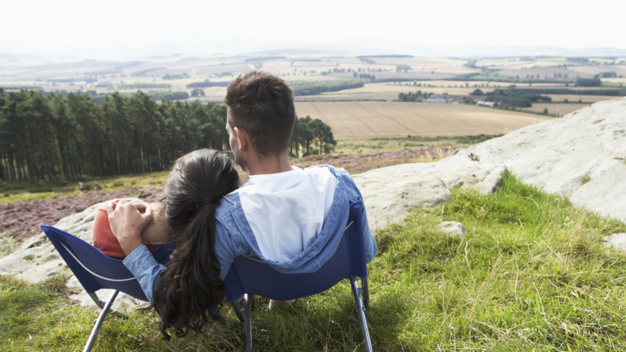 couple enjoying scenery