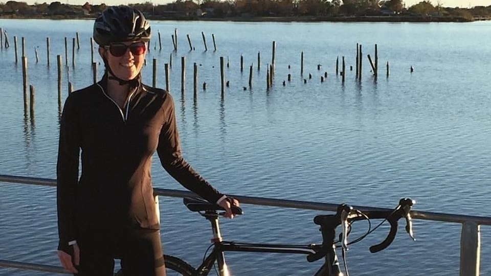 Emily with her bike