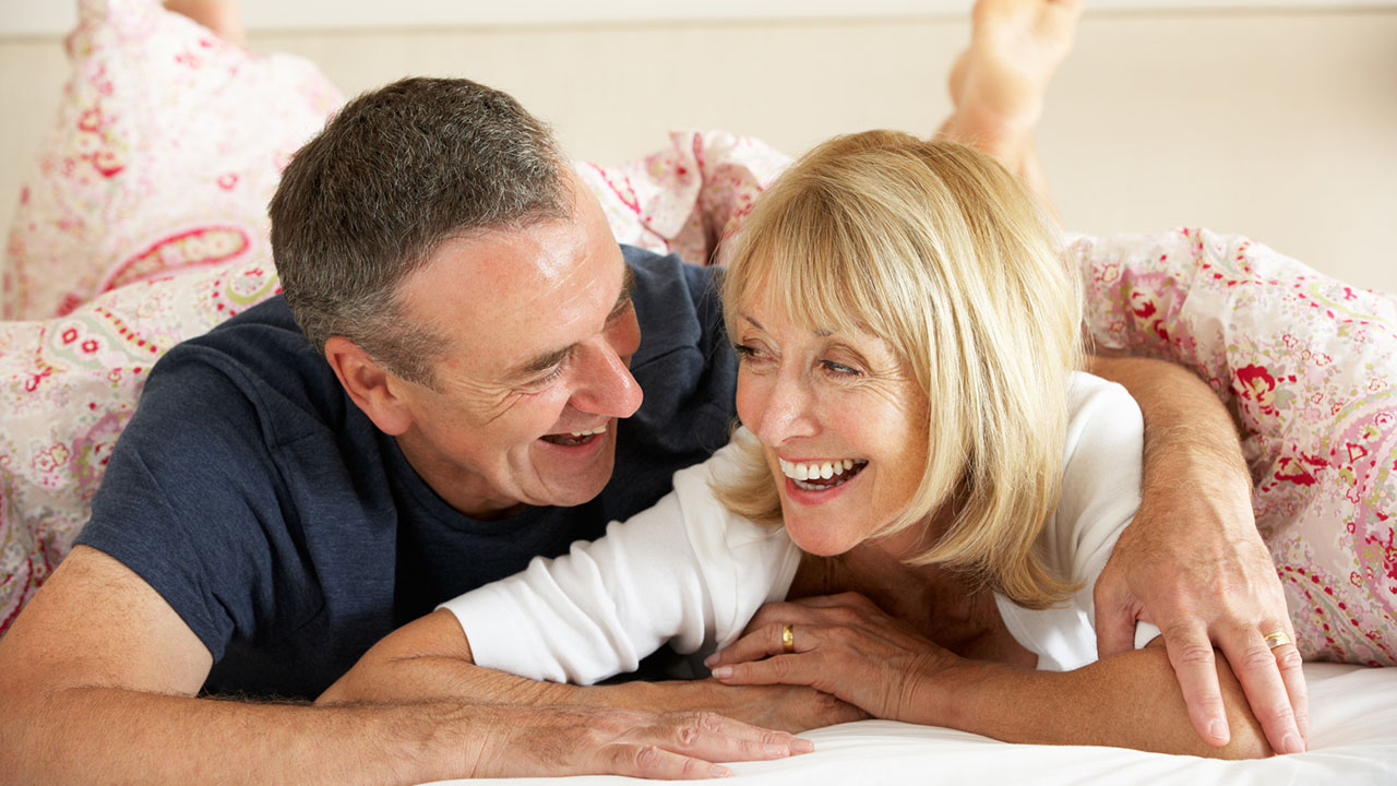 Couple on bed