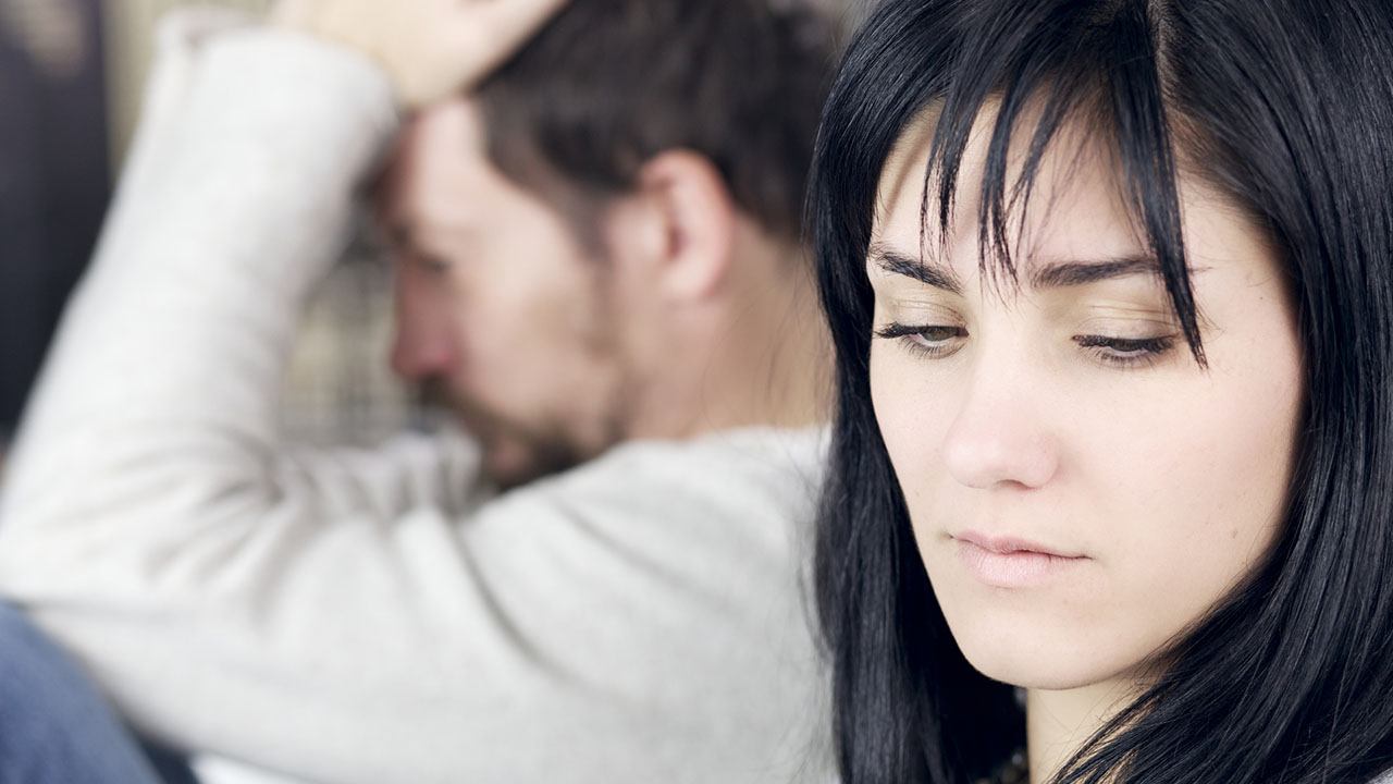 Unhappy couple