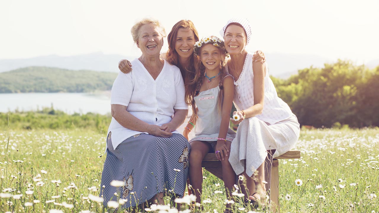 Four generations of women