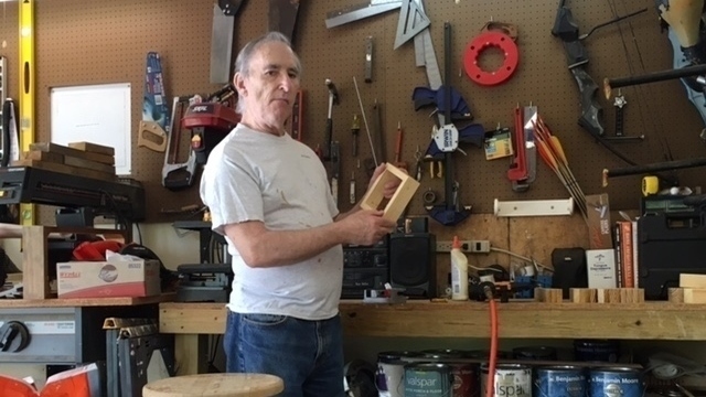 Fred making frames for Marian