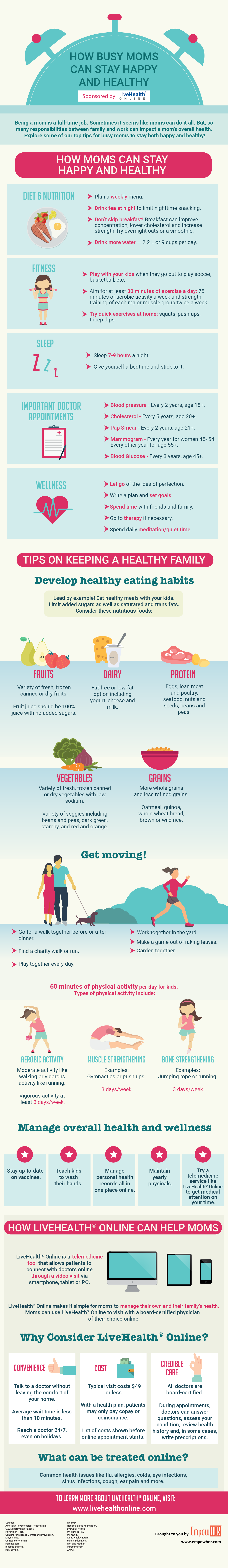 Infographic Tips Busy Moms Happy and Healthy