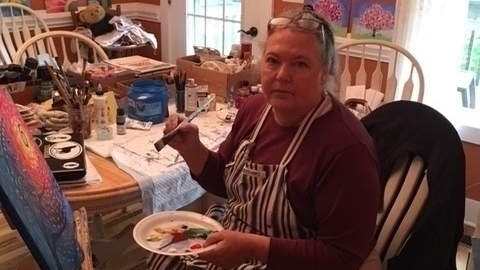Marian at table