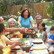 seniors get the clan together at a family reunion