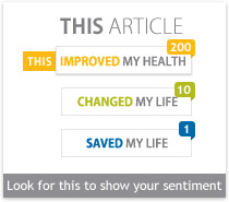 Example of sentiment rating on an article